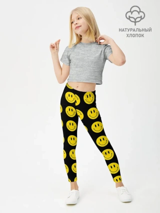 Леггинсы для девочки / Смайлики