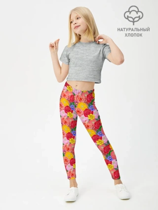 Леггинсы для девочки / Цветы