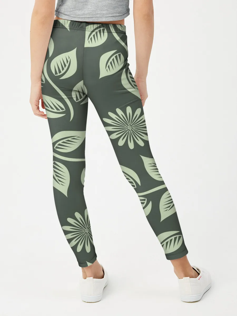 Леггинсы для девочки / Цветы