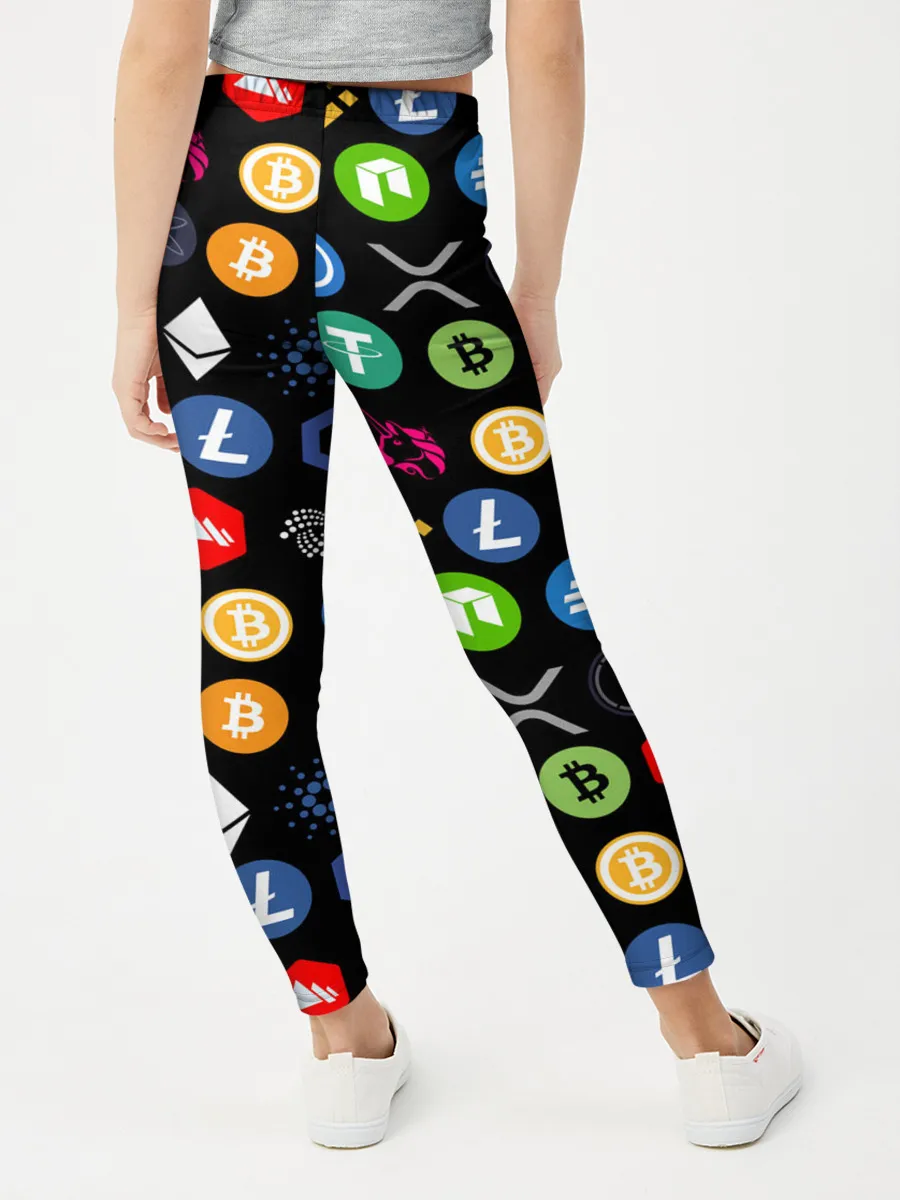 Леггинсы для девочки / ЛОГОТИПЫ КРИПТОВАЛЮТ | CRYPTOCURRENCIES