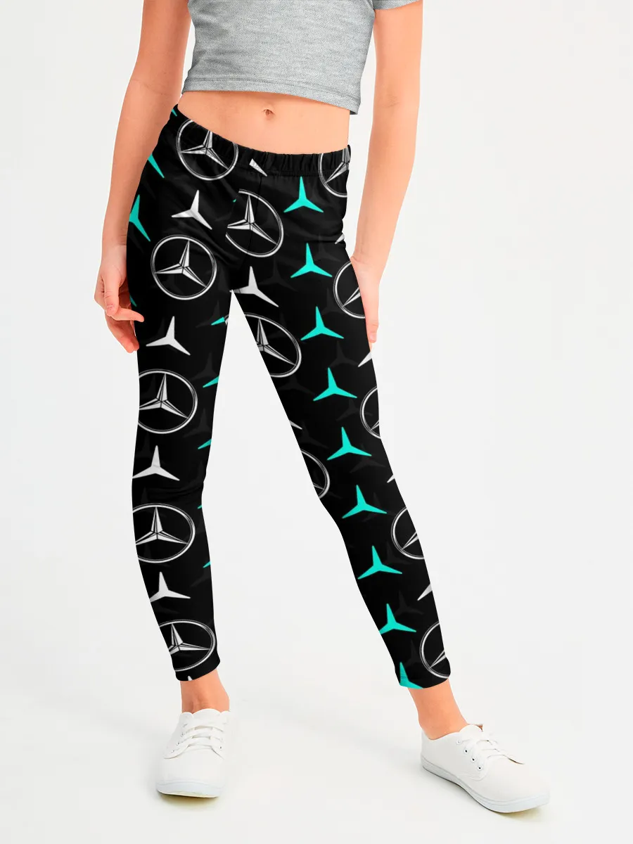 Леггинсы для девочки / MERCEDES BENZ УЗОР