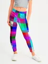 Леггинсы для девочки / РАЗНОЦВЕТНЫЕ ПИКСЕЛИ / КУБЫ