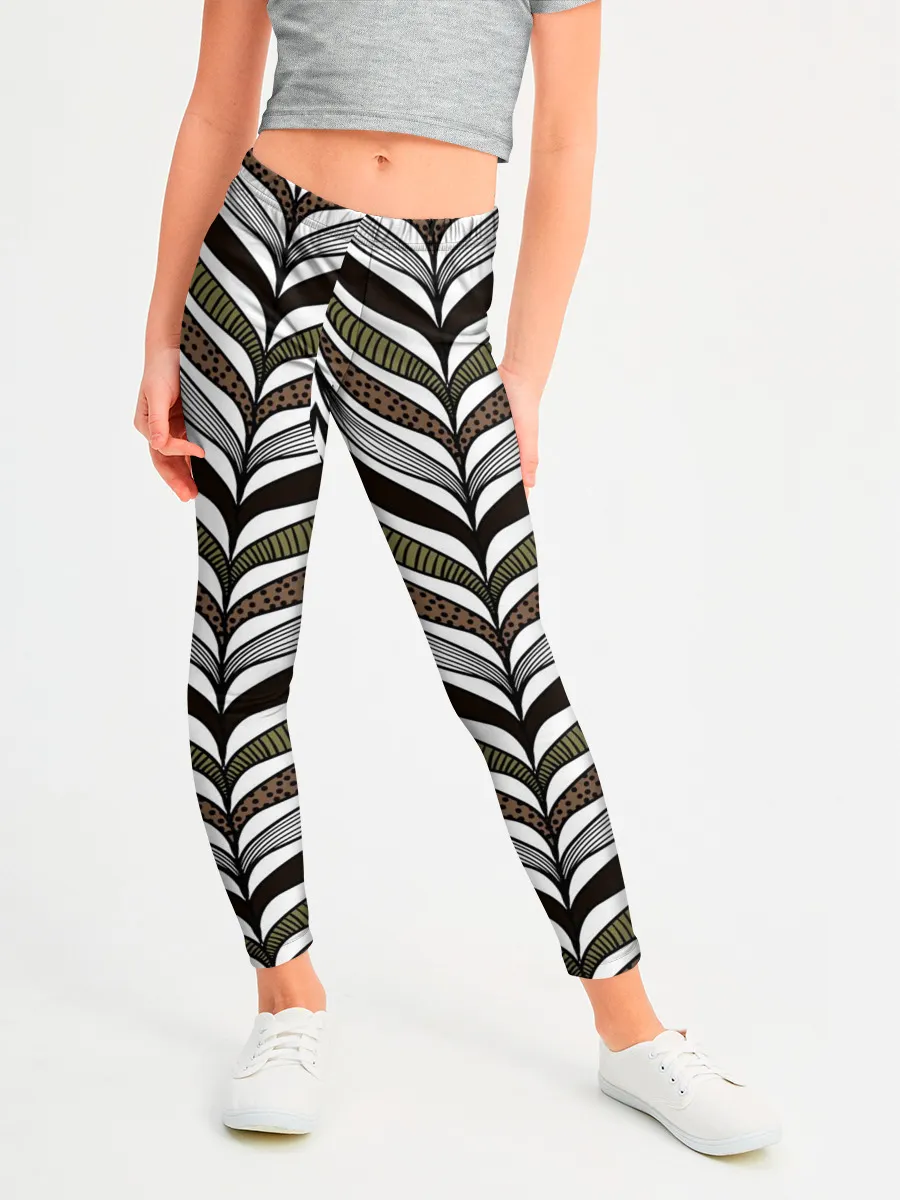 Леггинсы для девочки / Африканский племенной узор