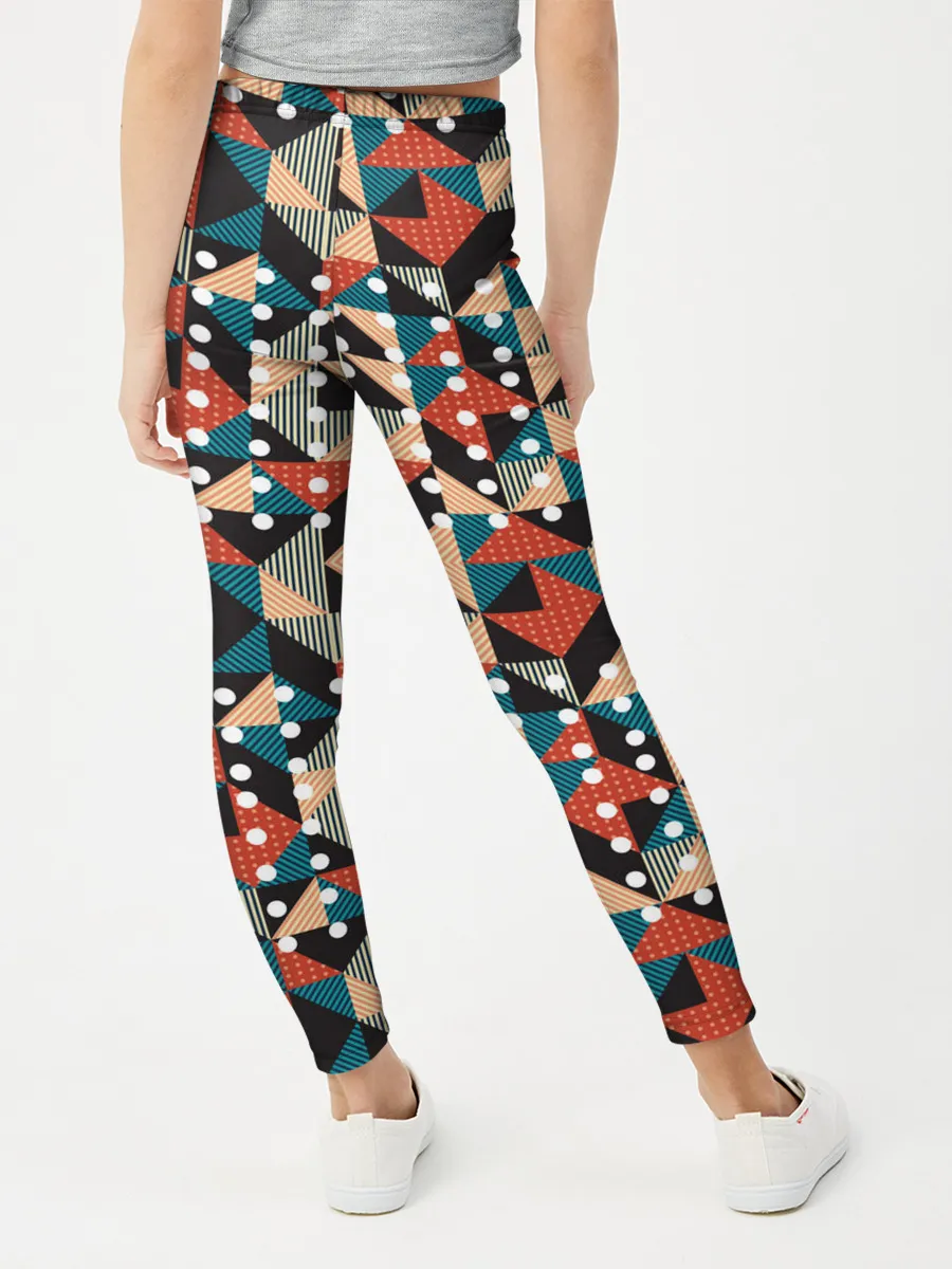 Леггинсы для девочки / Арт геометрия