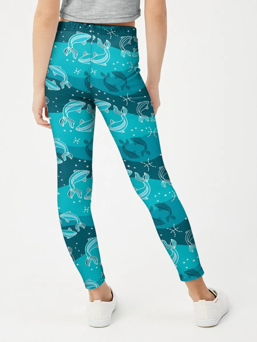 Леггинсы для девочки / Рыбы