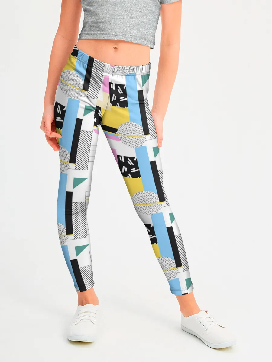 Леггинсы для девочки / Memphis style geometry