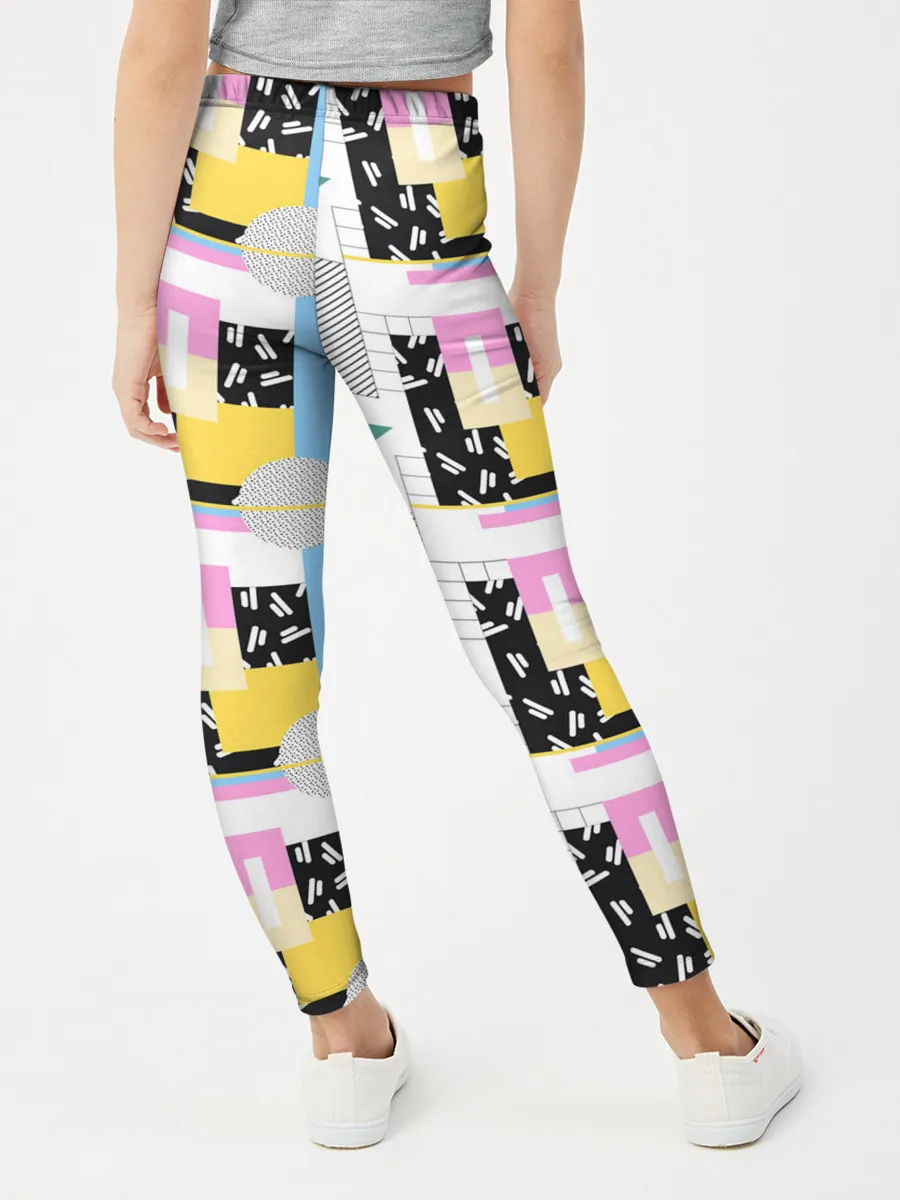 Леггинсы для девочки / Memphis style geometry