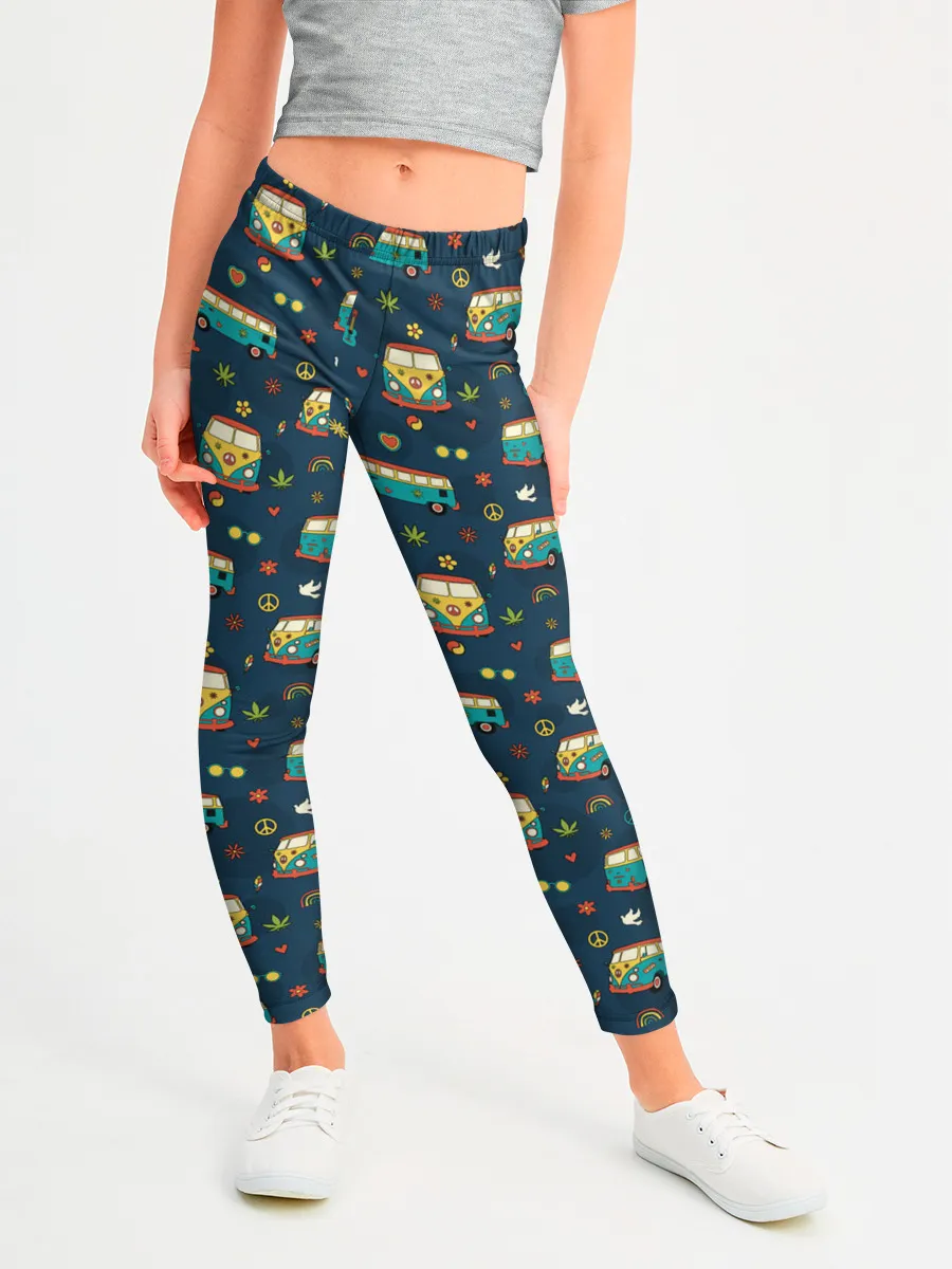 Леггинсы для девочки / Фургоны хиппи