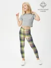Леггинсы для девочки / Текстура в клетку