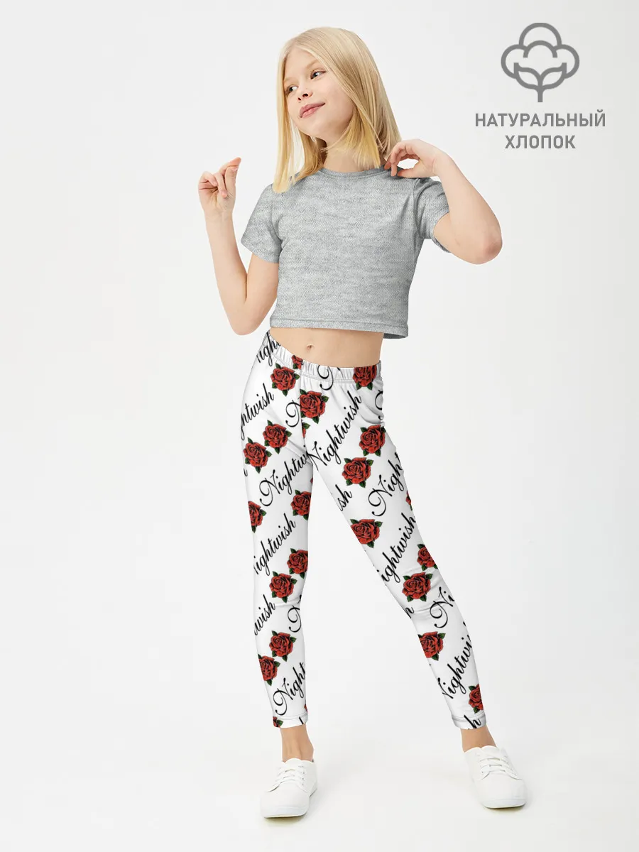 Леггинсы для девочки / Nightwish Roses / Найтвиш