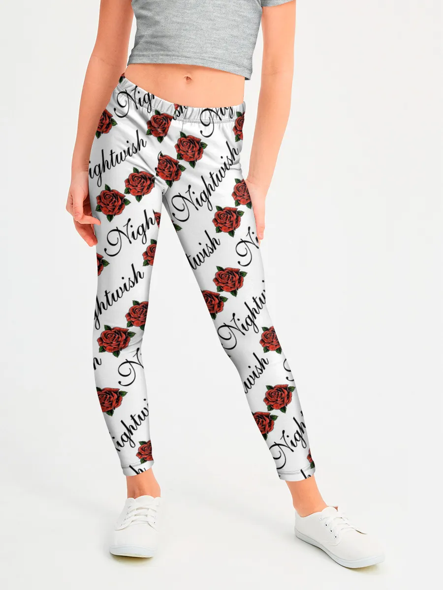 Леггинсы для девочки / Nightwish Roses / Найтвиш