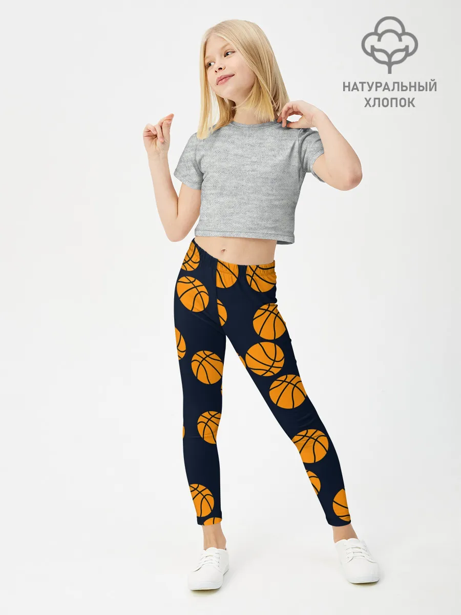 Леггинсы для девочки / Баскетбольные мячи