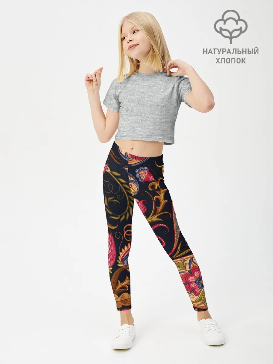 Леггинсы для девочки / РОСПИСЬ ЦВЕТАМИ