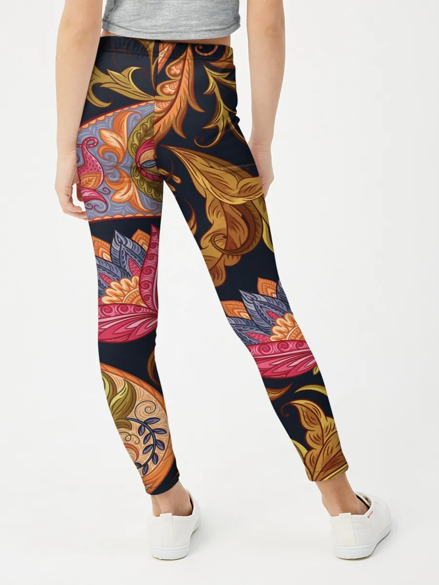 Леггинсы для девочки / РОСПИСЬ ЦВЕТАМИ