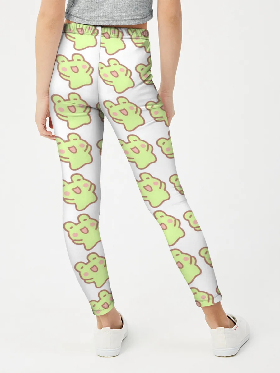 Леггинсы для девочки / счастливые лягушки