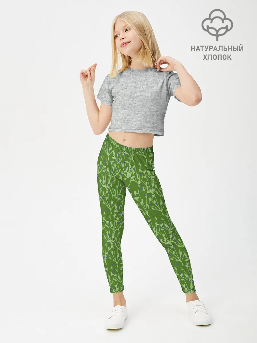 Леггинсы для девочки / Черника