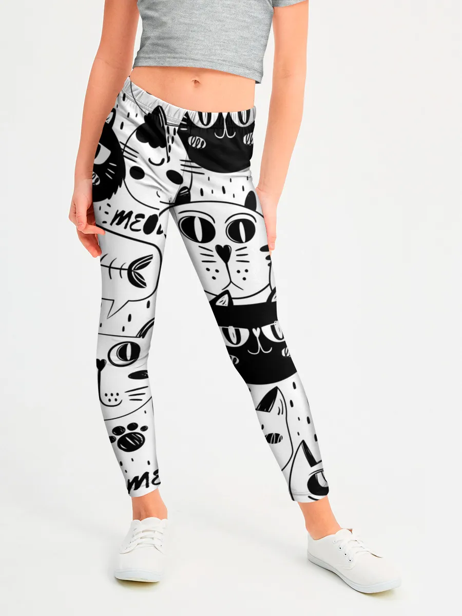 Леггинсы для девочки / Кошки