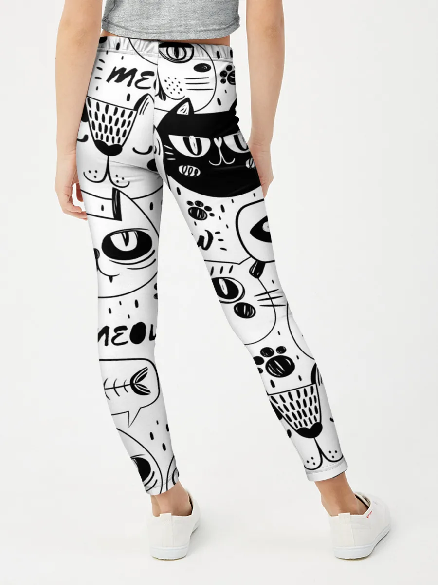 Леггинсы для девочки / Кошки