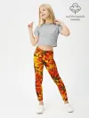 Леггинсы для девочки / ЦВЕТОЧНЫЙ ОРНАМЕНТ