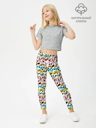 Леггинсы для девочки / Музыкальные Ноты