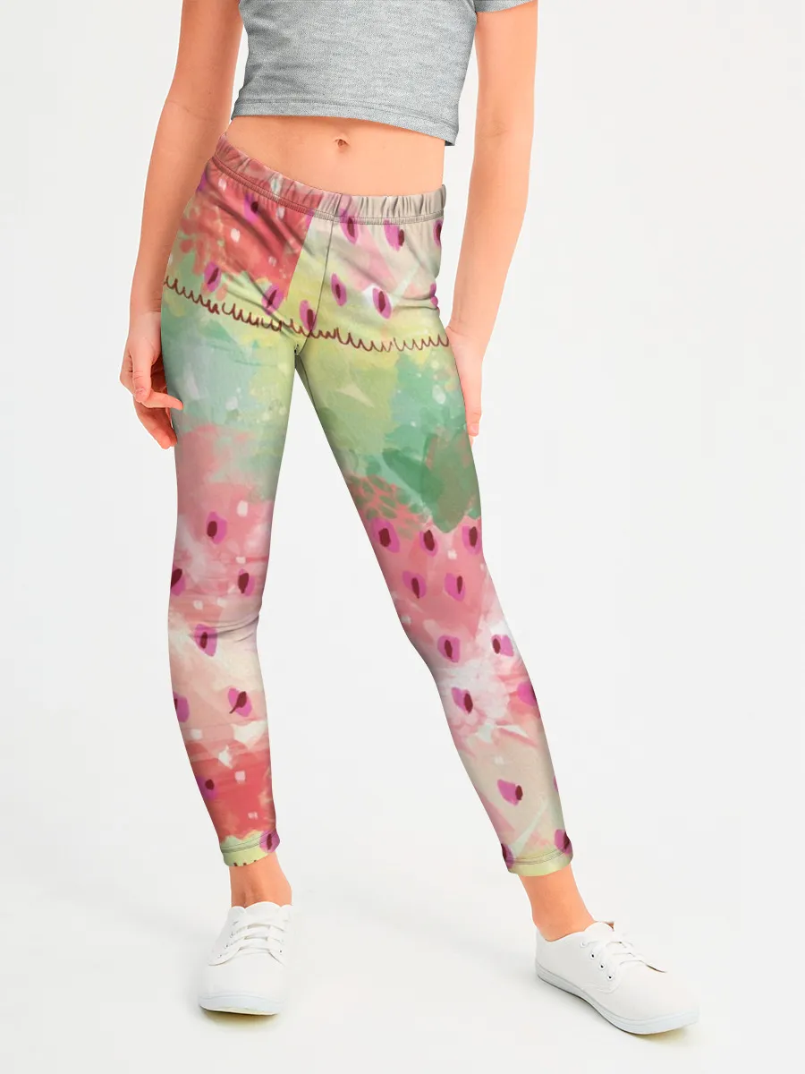 Леггинсы для девочки / Бархатный арбуз
