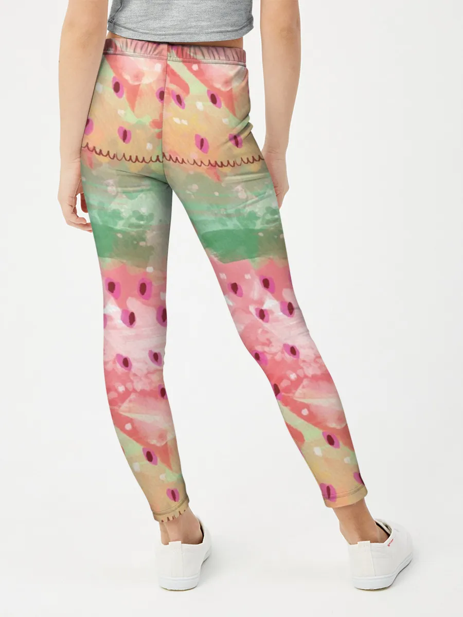 Леггинсы для девочки / Бархатный арбуз