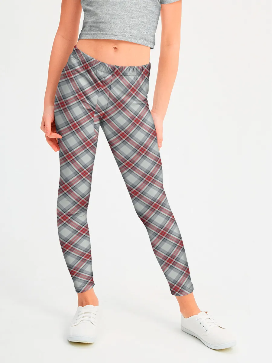 Леггинсы для девочки / Текстура в клетку