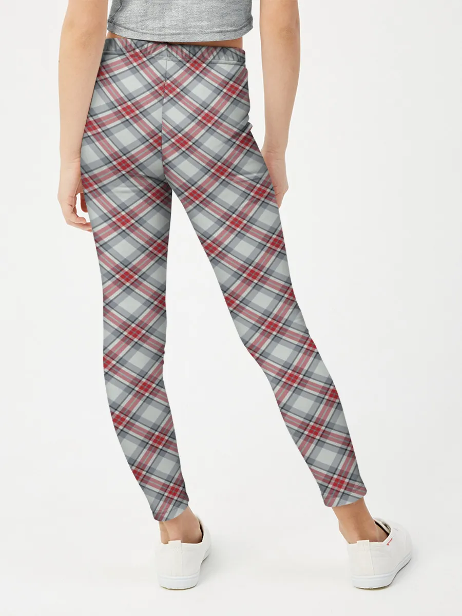 Леггинсы для девочки / Текстура в клетку