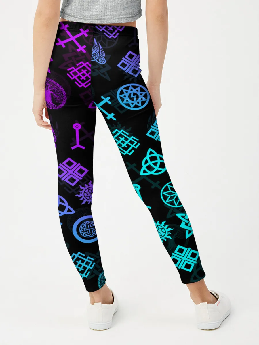 Леггинсы для девочки / СЛАВЯНСКИЕ РУНЫ | ПАТТЕРН