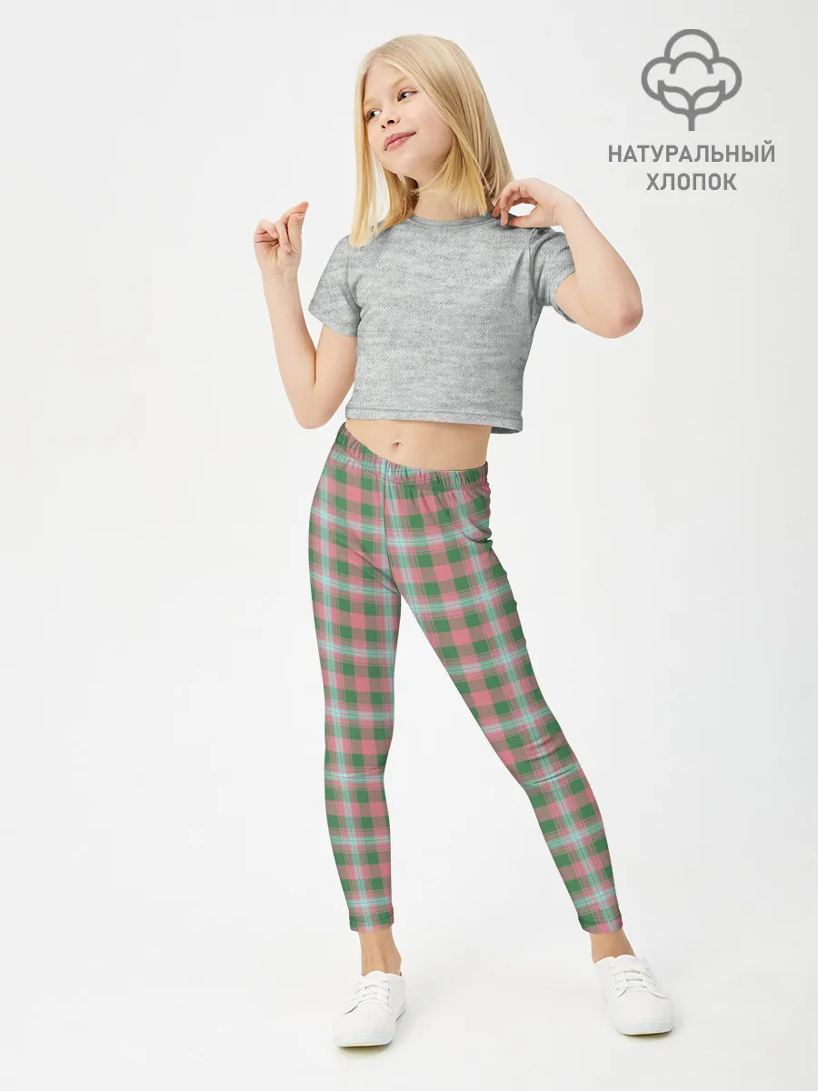 Леггинсы для девочки / Узор в клетку