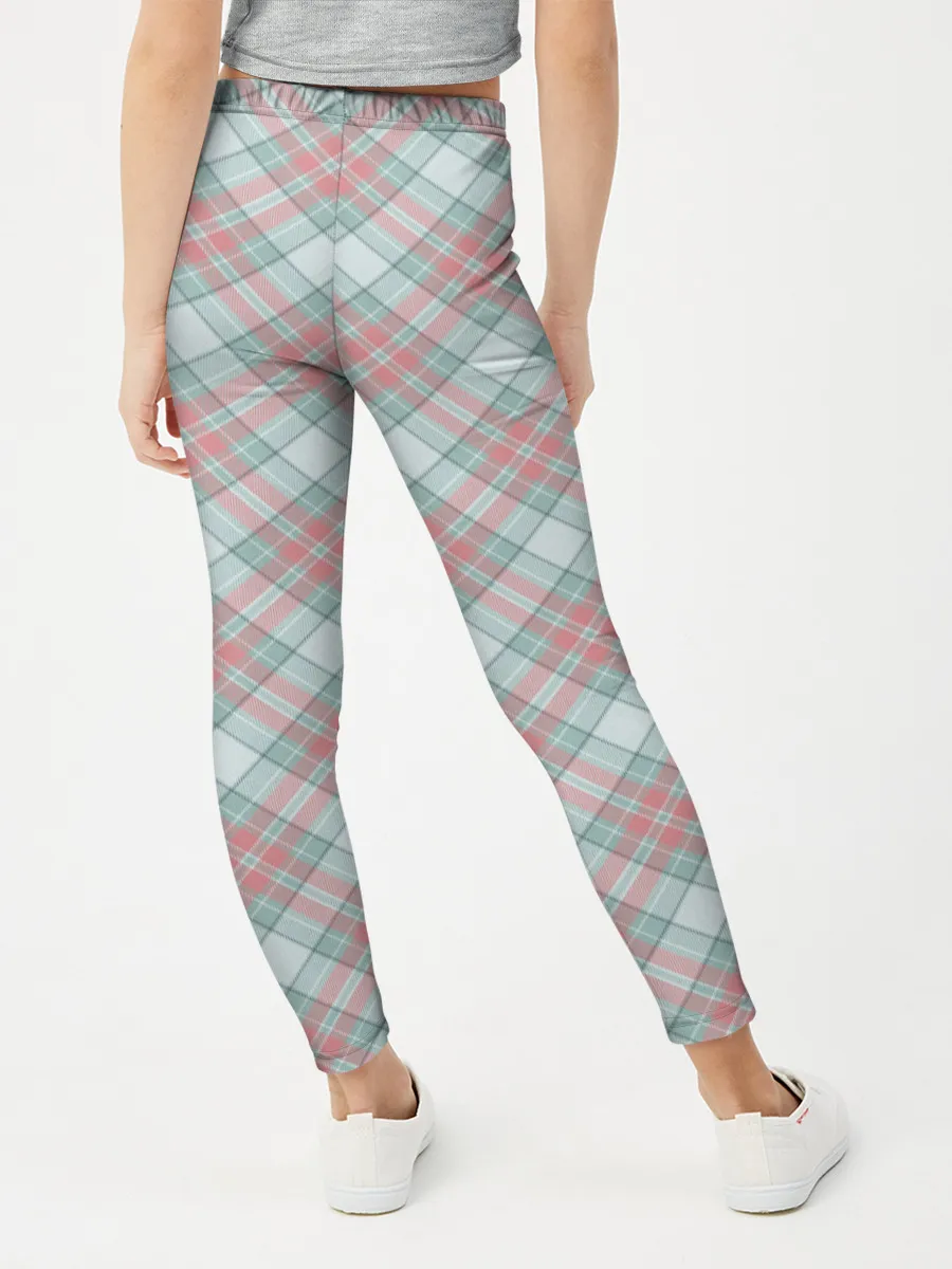 Леггинсы для девочки / Узор в клетку