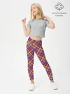 Леггинсы для девочки / Клеточный узор