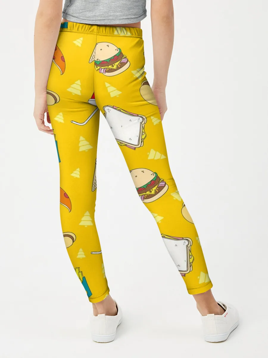 Леггинсы для девочки / Фастфуд