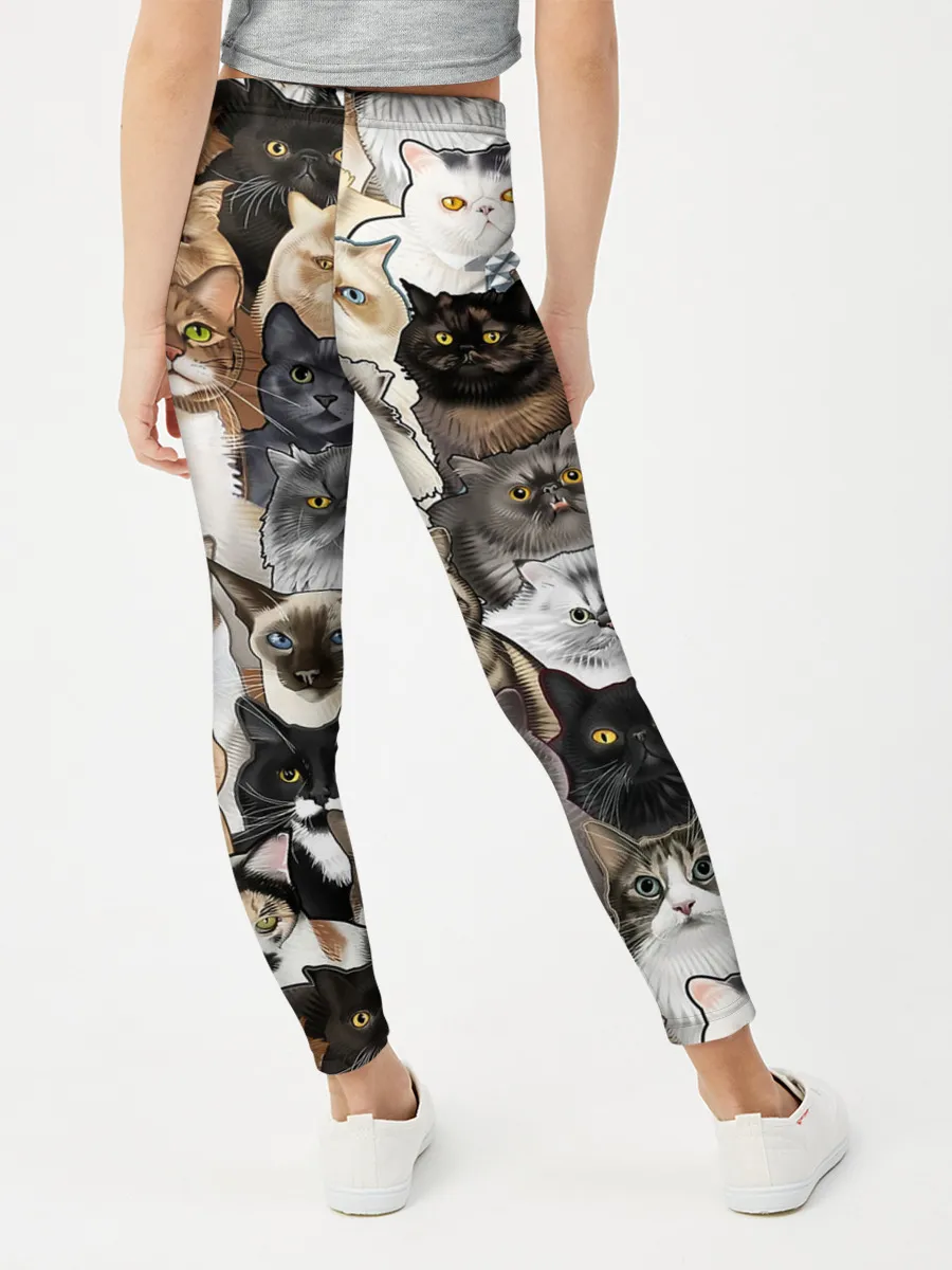 Леггинсы для девочки / Котики смешные