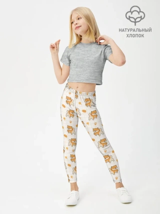 Леггинсы для девочки / Крутая Шиба-Ину