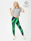 Леггинсы для девочки / Абстрактный дизайн ,,Зелень