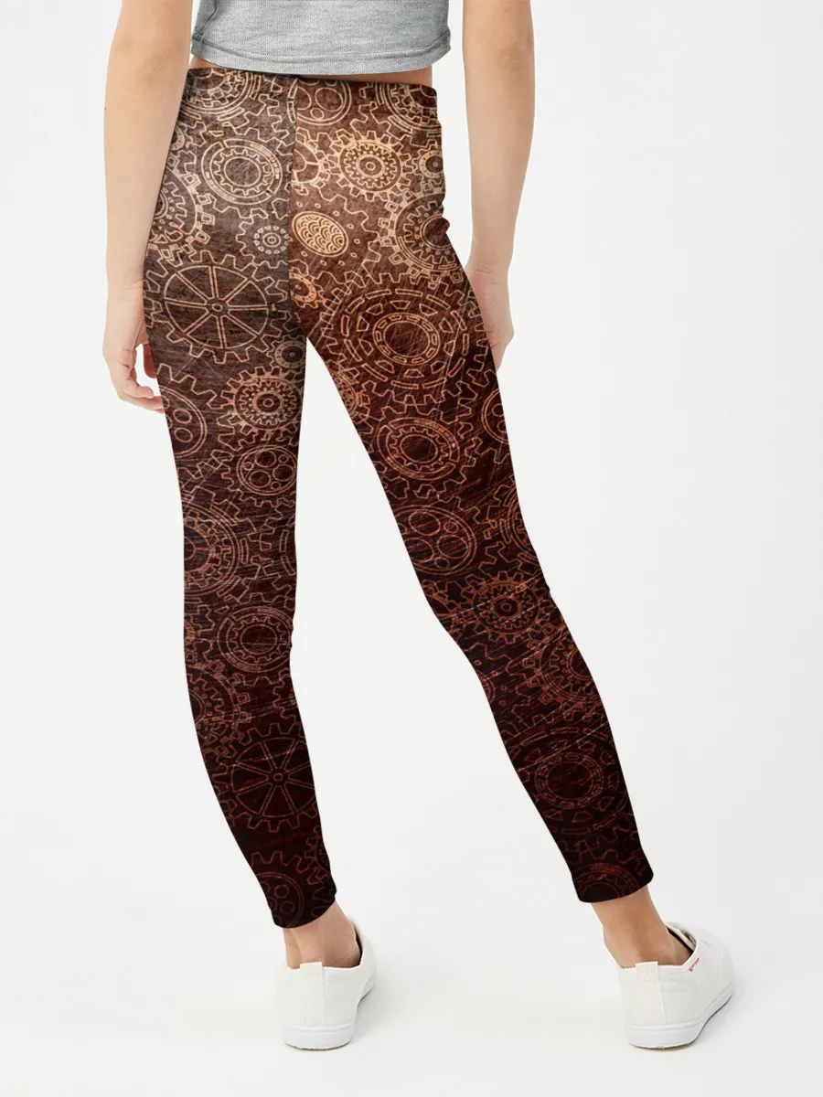 Леггинсы для девочки / Шестеренки