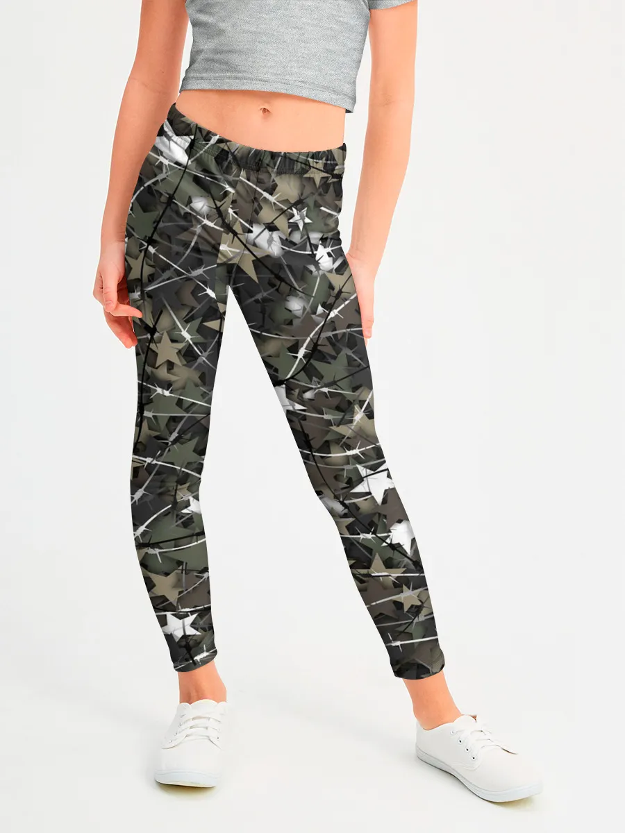 Леггинсы для девочки / Звёзды и колючки