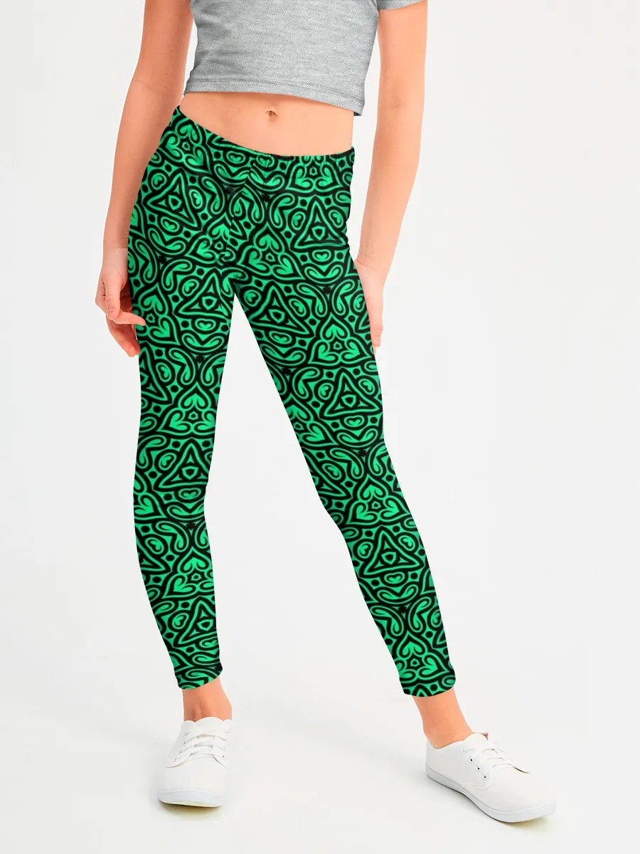 Леггинсы для девочки / Абстрактный узор Калейдоскоп