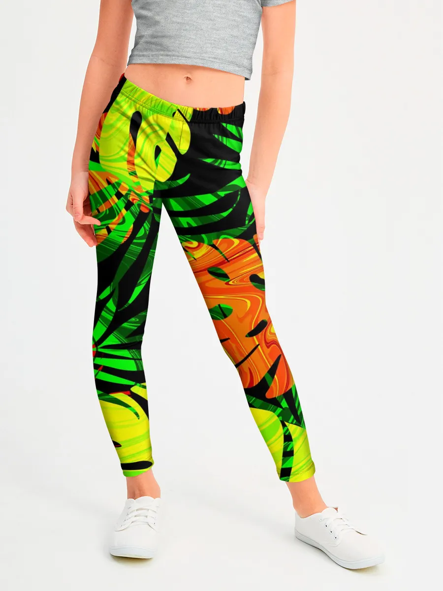 Леггинсы для девочки / ЛИСТЬЯ