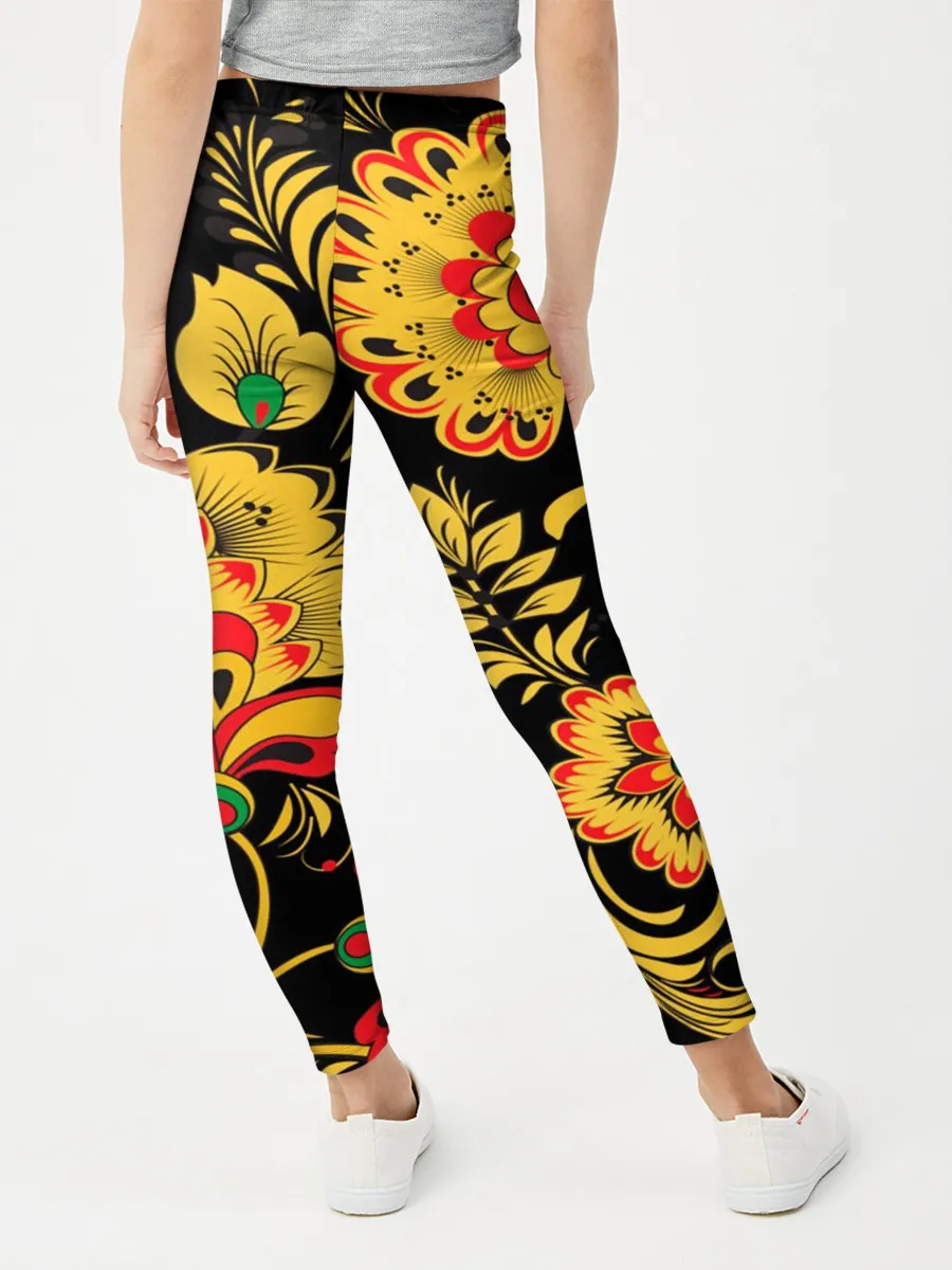 Леггинсы для девочки / Хохлома