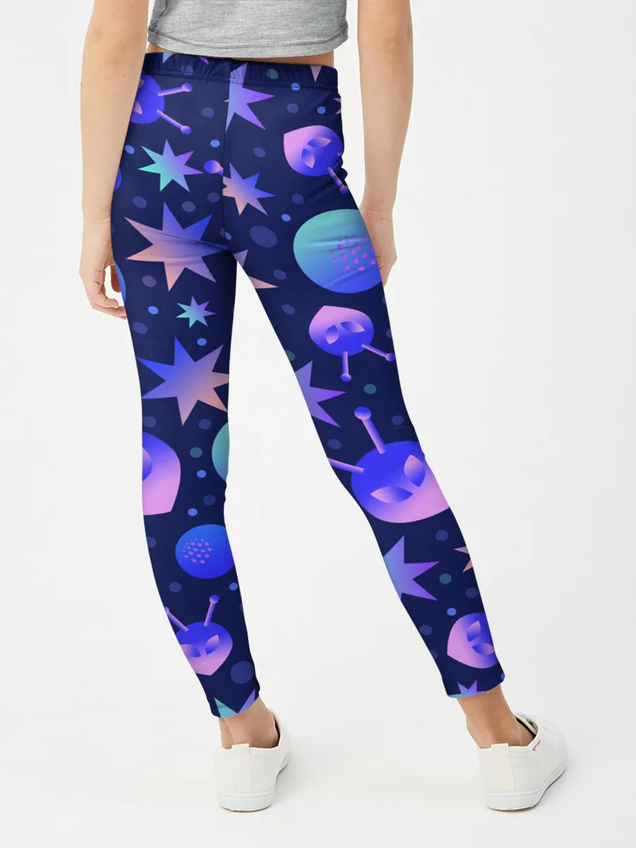 Леггинсы для девочки / Космический микс