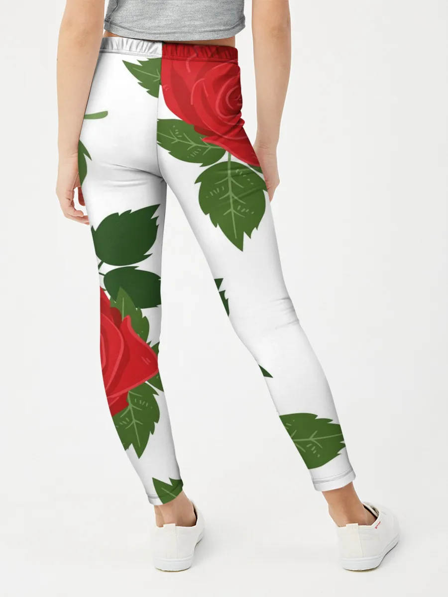 Леггинсы для девочки / Большие розы