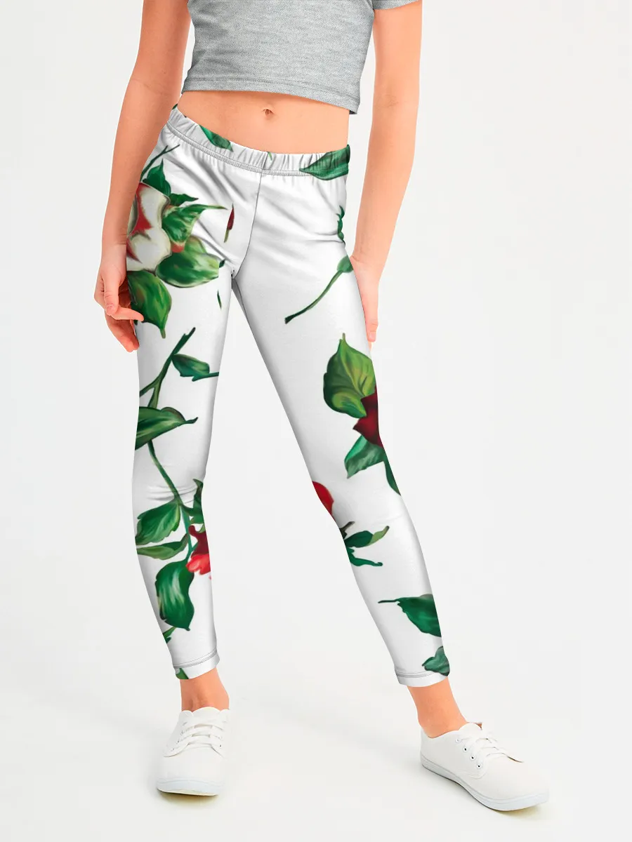 Леггинсы для девочки / Розы