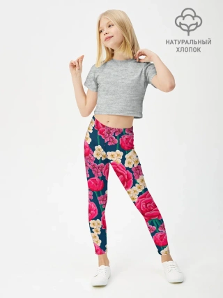 Леггинсы для девочки / Поле роз