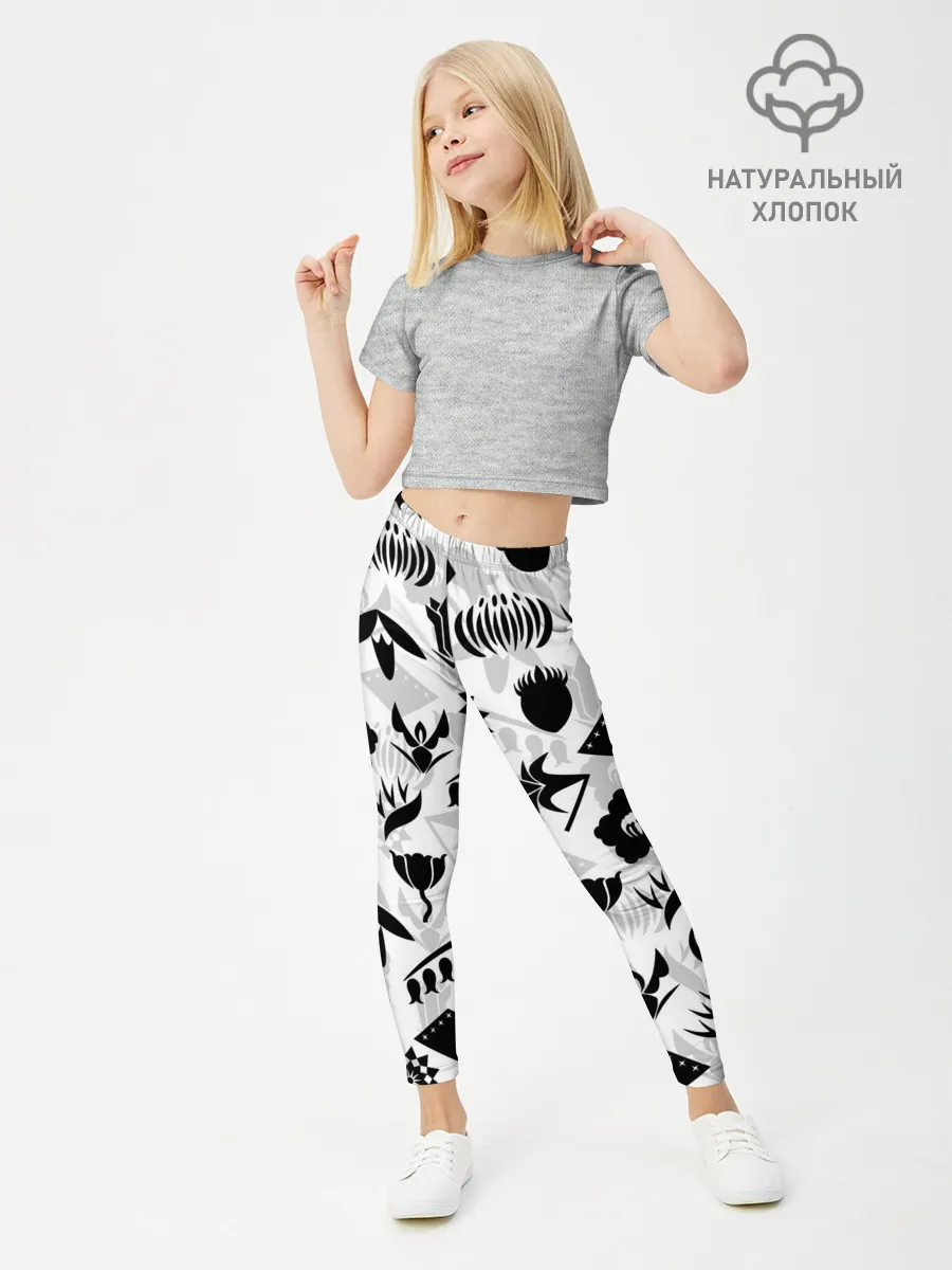 Леггинсы для девочки / БЛИЧ КАПИТАНЫ ГОТЕЙ 13 ЭМБЛЕМЫ