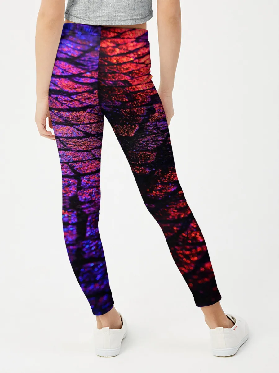 Леггинсы для девочки / Мокрый асфальт