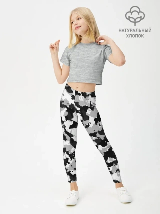 Леггинсы для девочки / Холодный камуфляж