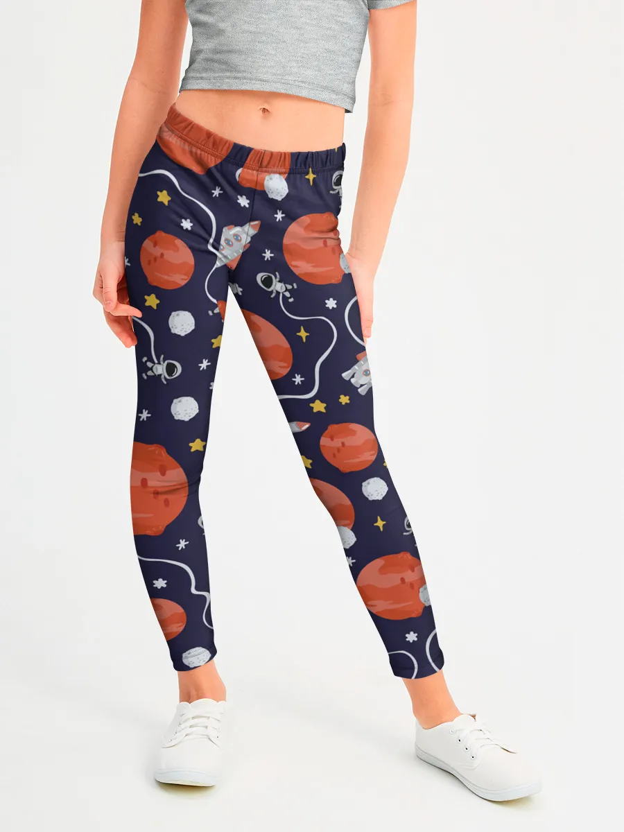 Леггинсы для девочки / Корабли, планеты и спутники
