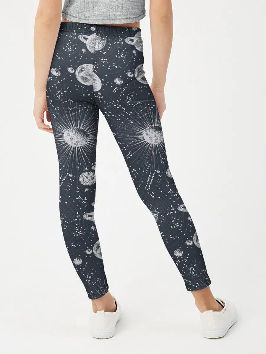 Леггинсы для девочки / Звезды, планеты и созвездия